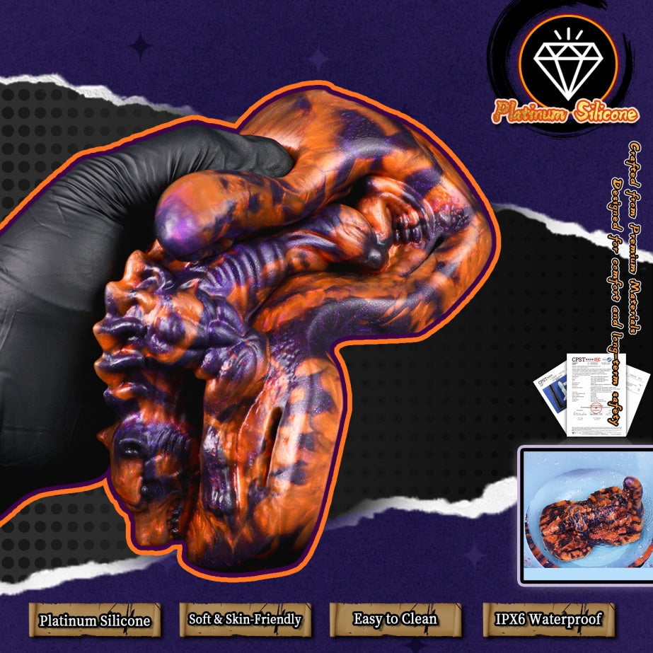 Blood Moon Demon Wolf Fantasy Beast Grinder | Platinum Silicone Grinding Sex Toy