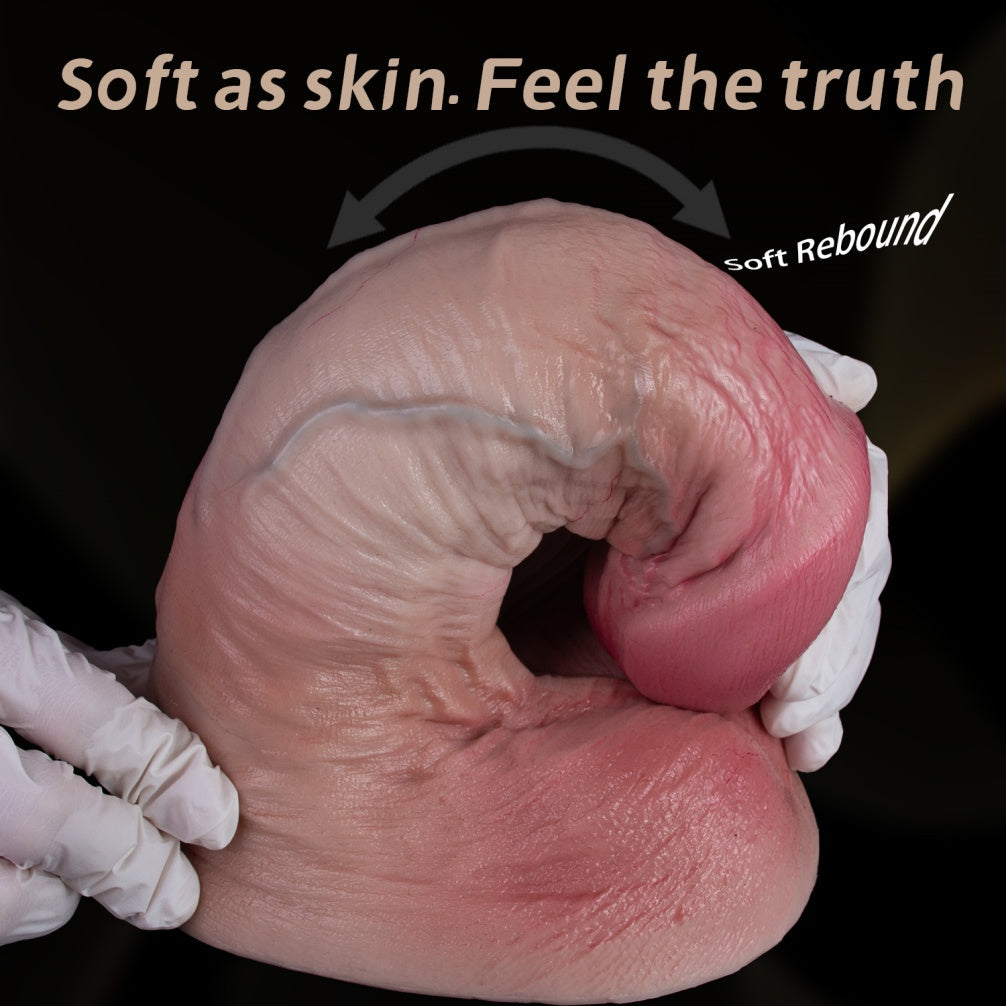 Dual-Layer Silicone Realistic Giant Dildo – Vaginal Expansion & Orgasm Sex Toys for Women
