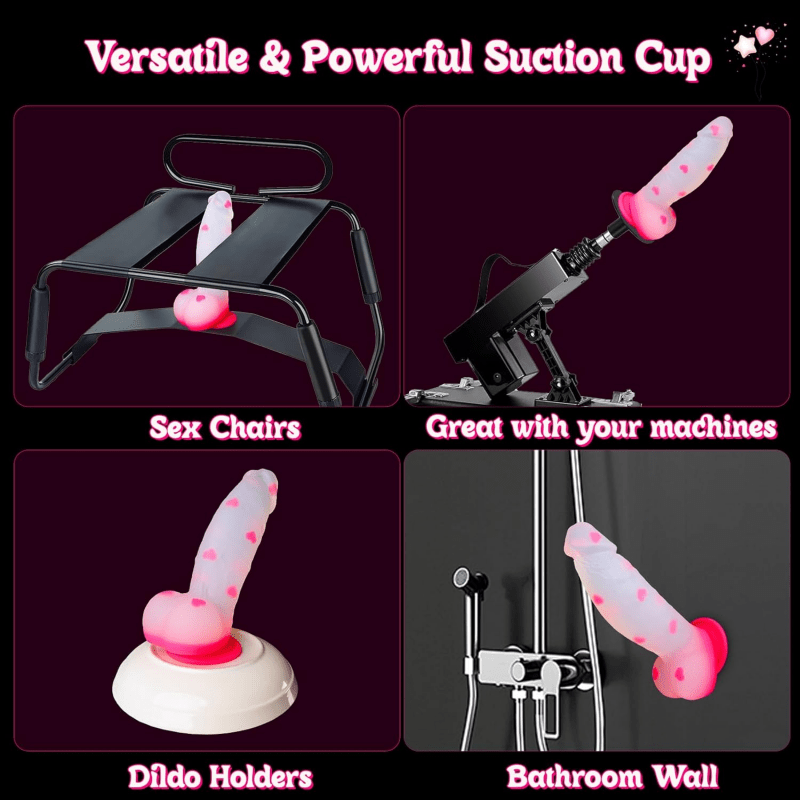 Heart - Textured Pink Silicone Dildo with Strong Suction Cup - Tarisss Sex Toy Store