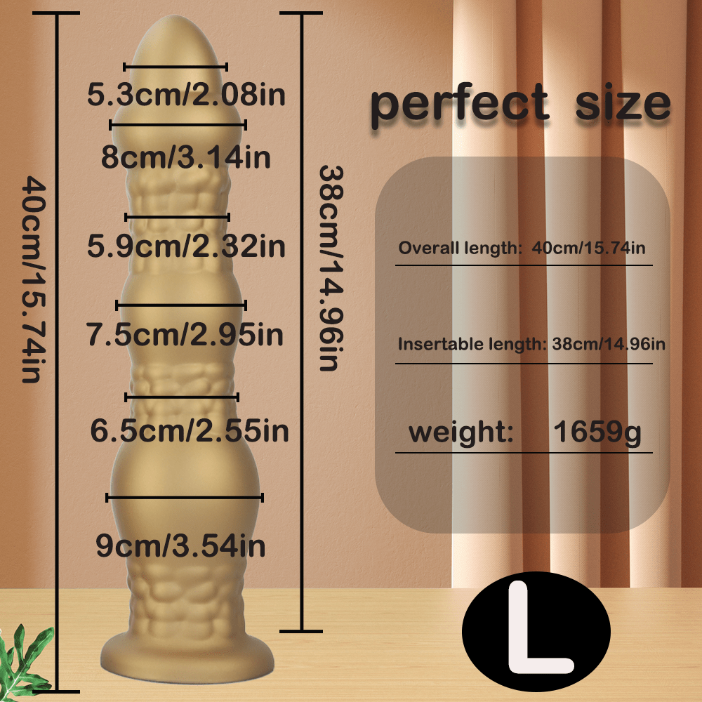 Heavy Textured Beaded Dildo with Suction Cup - Tarisss Sex Toy Store