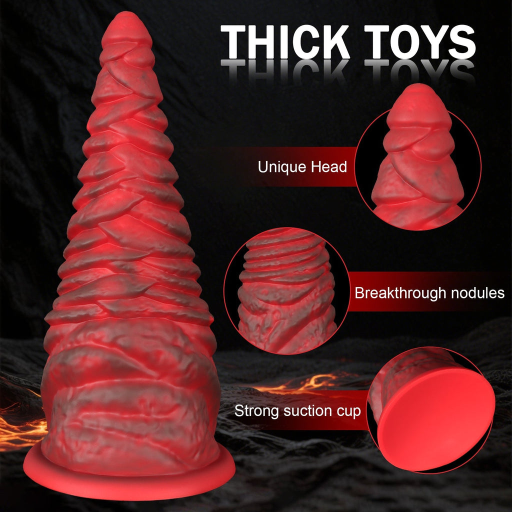Heavyweight Spiral Silicone Anal Plug with Strong Suction Base (11.2") - Tarisss Sex Toy Store