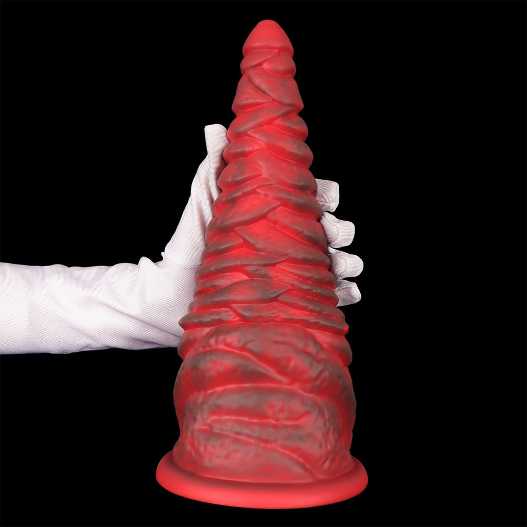 Heavyweight Spiral Silicone Anal Plug with Strong Suction Base (11.2") - Tarisss Sex Toy Store