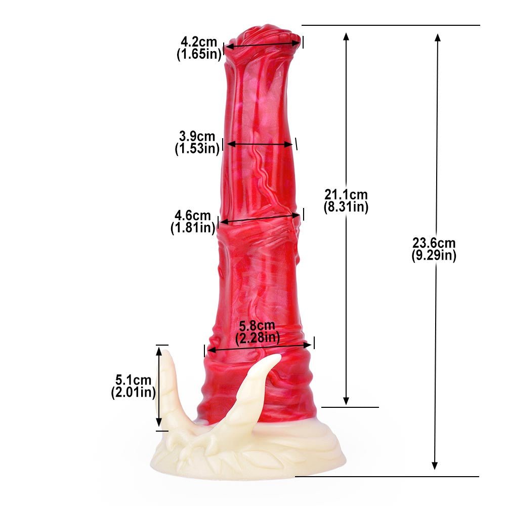 Hell Fire Horned Stallion 9 Inch Horse Dildo - Tarisss Sex Toy Store