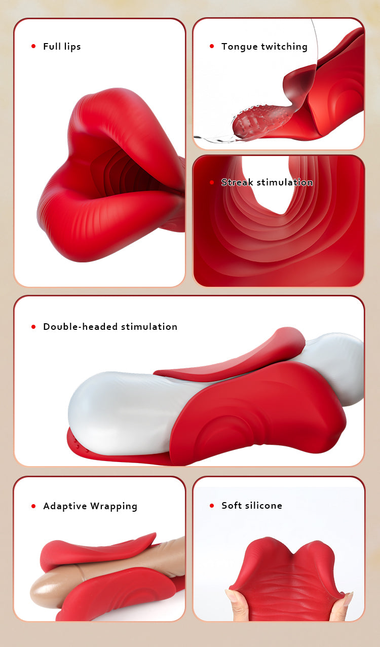 Realistic Mouth-Style Blowjob Masturbation Cup – Sucking Massage Male Sex Toy