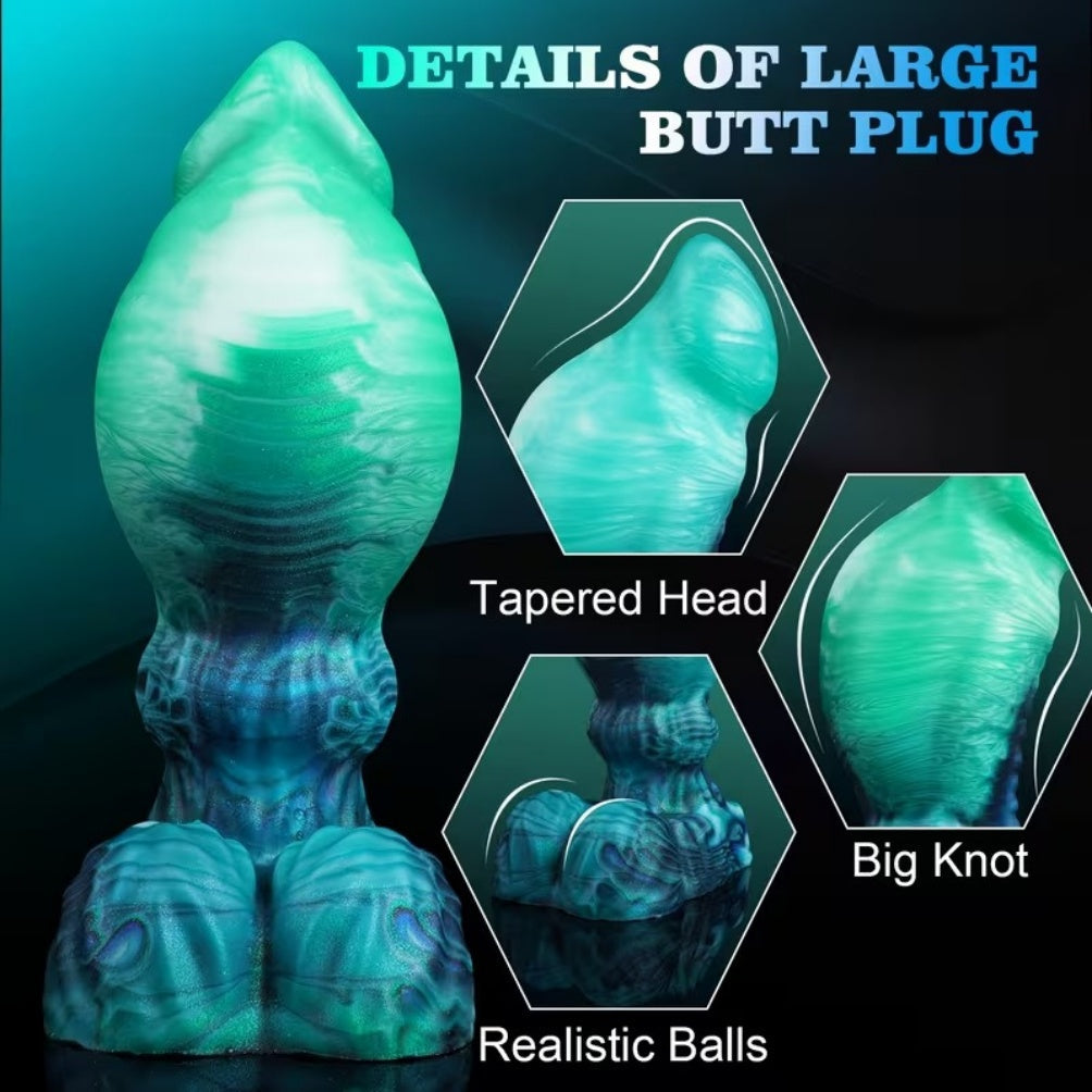 Alien Knot Dildo Blue-Green – Monster Fantasy Knotted Dildo | Medical-Grade Silicone | Domlust