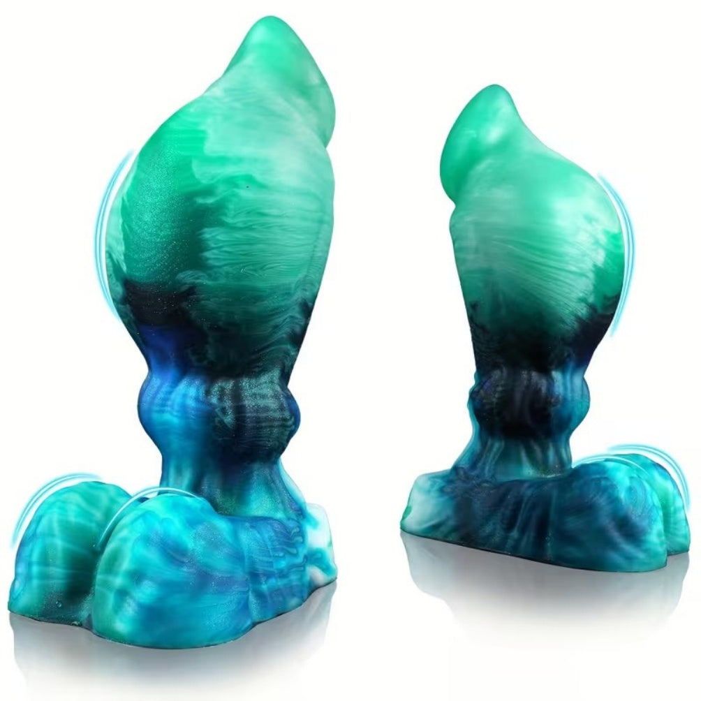 Alien Knot Dildo Blue-Green – Monster Fantasy Knotted Dildo | Medical-Grade Silicone | Domlust