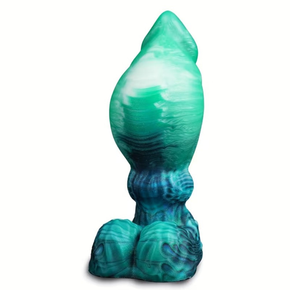 Alien Knot Dildo Blue-Green – Monster Fantasy Knotted Dildo | Medical-Grade Silicone | Domlust