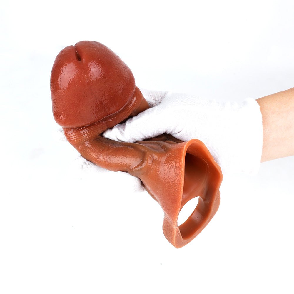 Hollow Head Textured Silicone Sleeve with Multi - Size Options (S/M/L) - Tarisss Sex Toy Store
