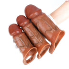 Hollow Head Textured Silicone Sleeve with Multi - Size Options (S/M/L) - Tarisss Sex Toy Store