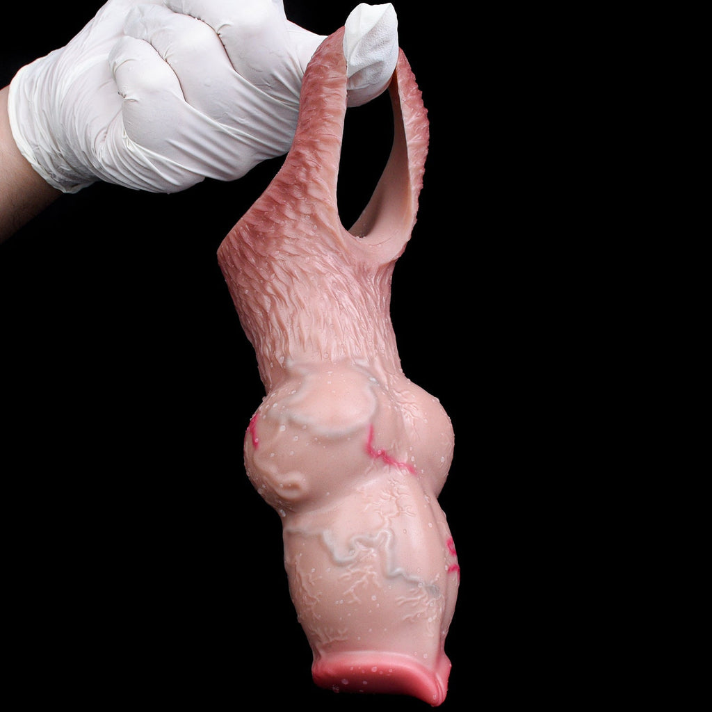 Horse Form Realistic Silicone Penis Sleeve（Closed - End） - Tarisss Sex Toy Store