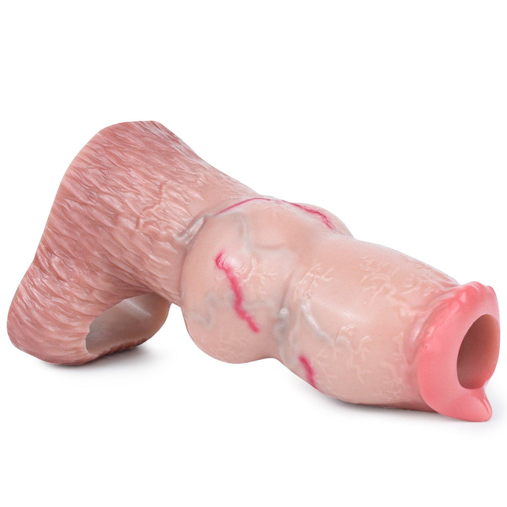 Horse Form Realistic Silicone Penis Sleeve（Open - End） - Tarisss Sex Toy Store