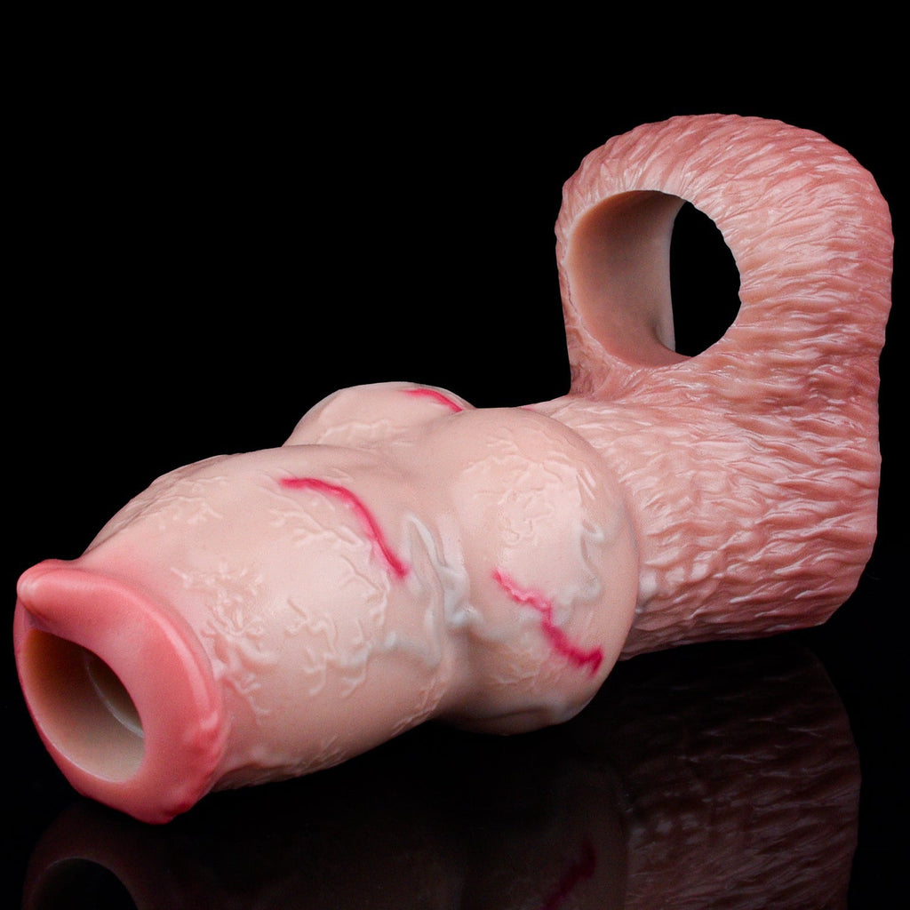 Horse Form Realistic Silicone Penis Sleeve（Open - End） - Tarisss Sex Toy Store