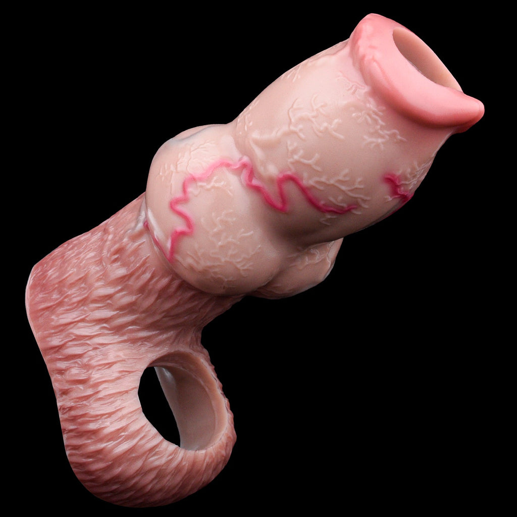 Horse Form Realistic Silicone Penis Sleeve（Open - End） - Tarisss Sex Toy Store