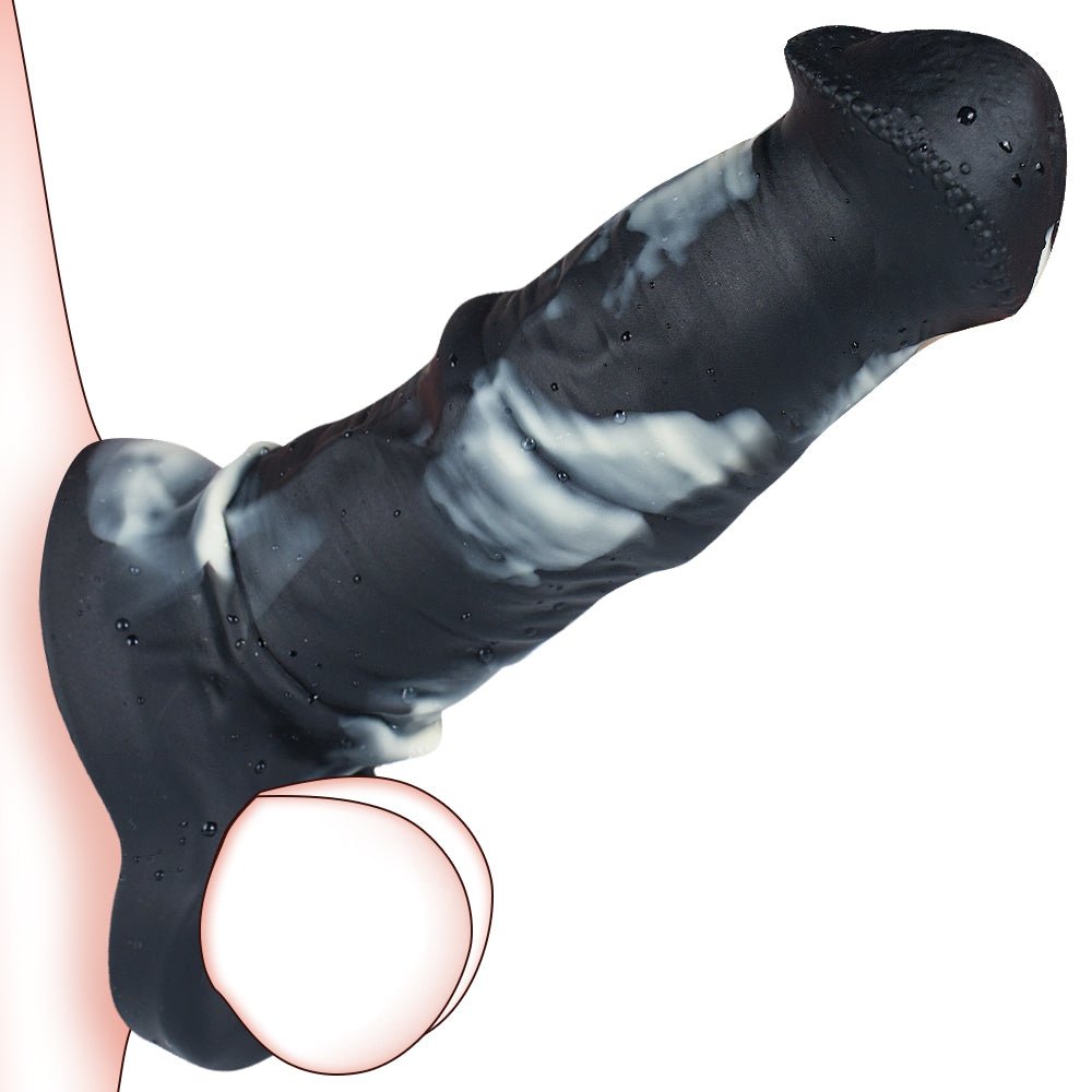 Horse Silicone Penis Sleeve Extender with Suction Base - Tarisss Sex Toy Store
