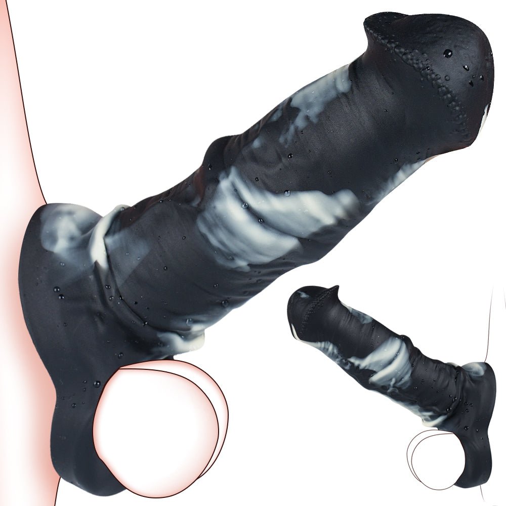 Horse Silicone Penis Sleeve Extender with Suction Base - Tarisss Sex Toy Store