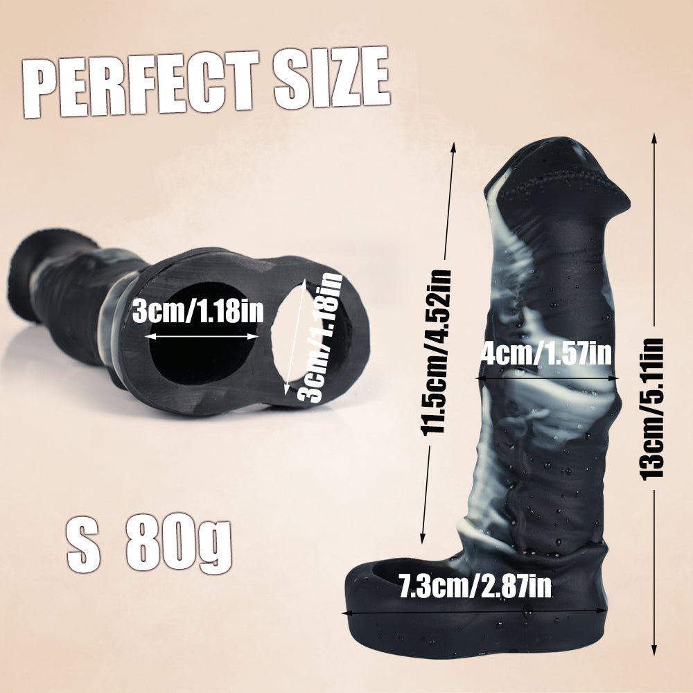 Horse Silicone Penis Sleeve Extender with Suction Base - Tarisss Sex Toy Store