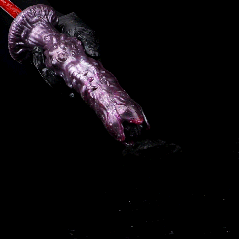 Fantasy Ovipositor Dildo with Eggs — Monster Creature Cock | Platinum Silicone