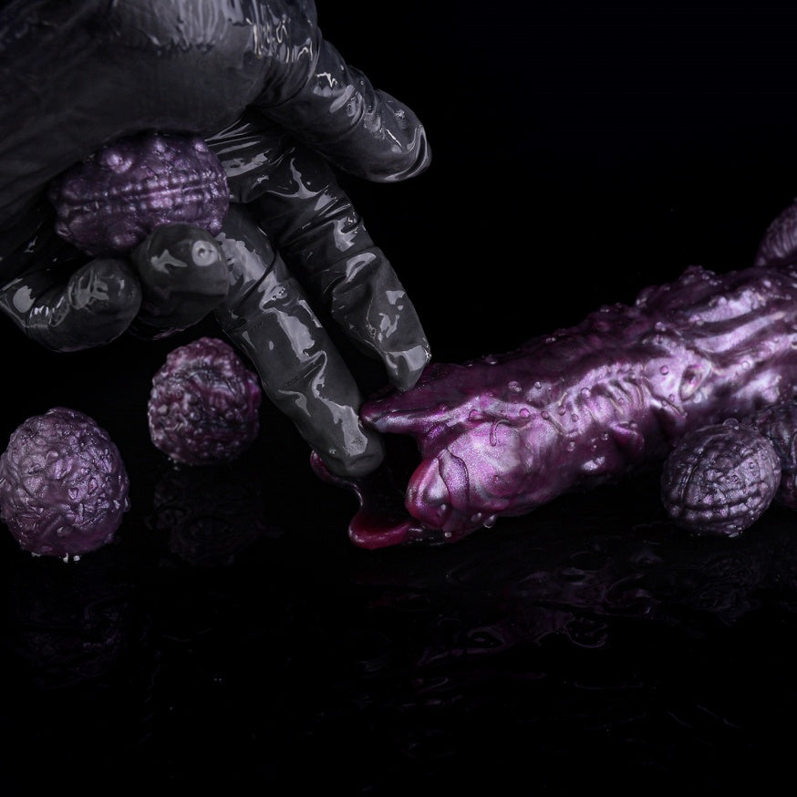 Fantasy Ovipositor Dildo with Eggs — Monster Creature Cock | Platinum Silicone