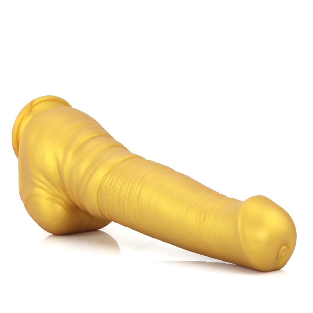 Domlust Horse Dildo – Premium Platinum Silicone | Golden Fantasy Monster Dildo with Suction Cup