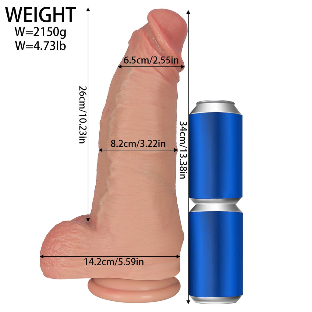 Huge 13.4 - Inch Realistic Silicone Dildo with Strong Suction Cup - Tarisss Sex Toy Store
