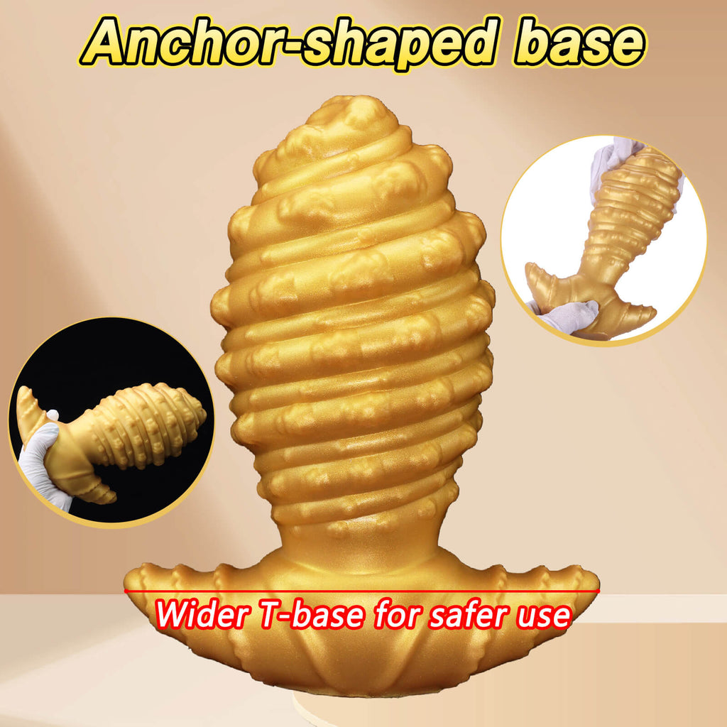 Huge Anal Butt Plug with Anchor - shaped Base - Tarisss Sex Toy Store
