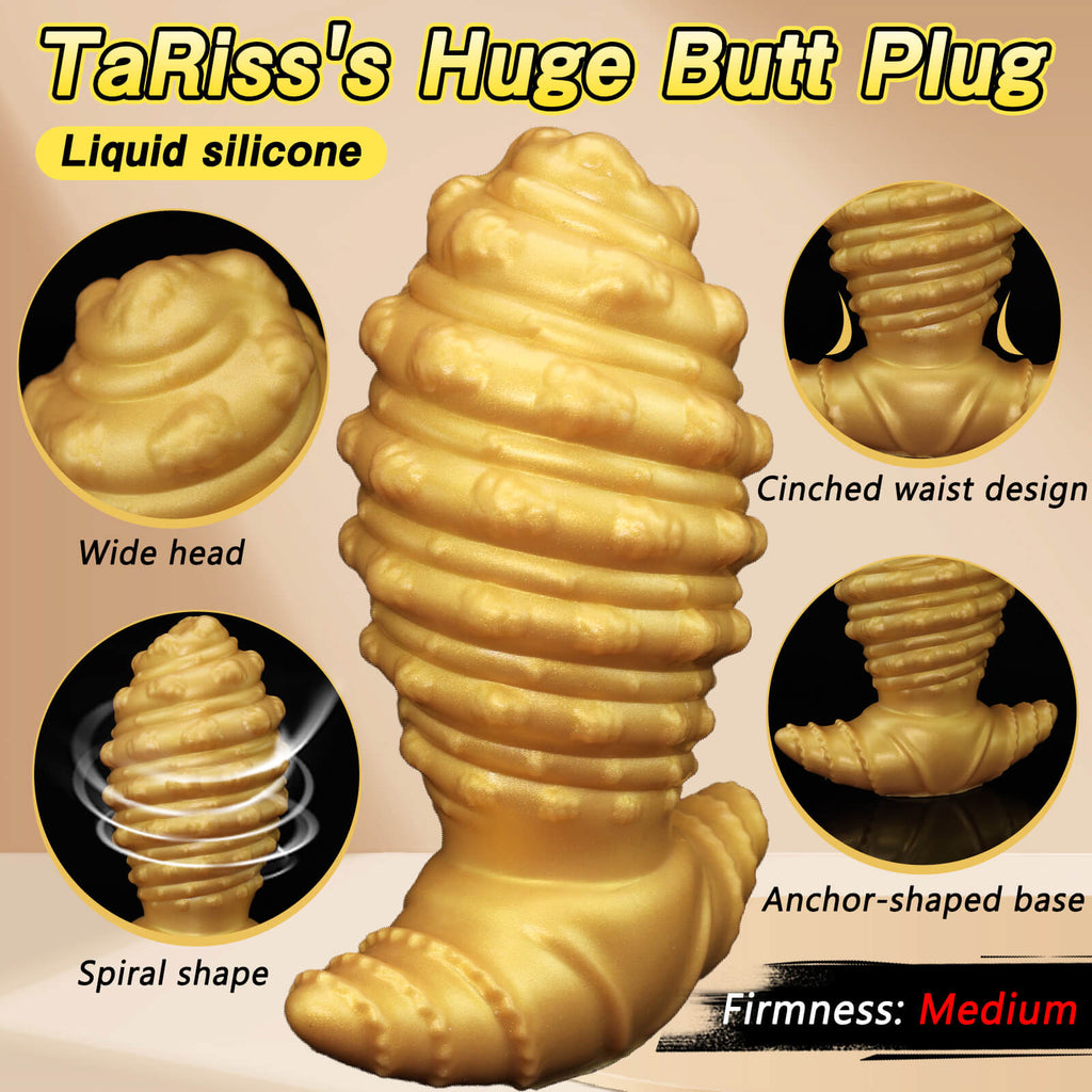 Huge Anal Butt Plug with Anchor - shaped Base - Tarisss Sex Toy Store