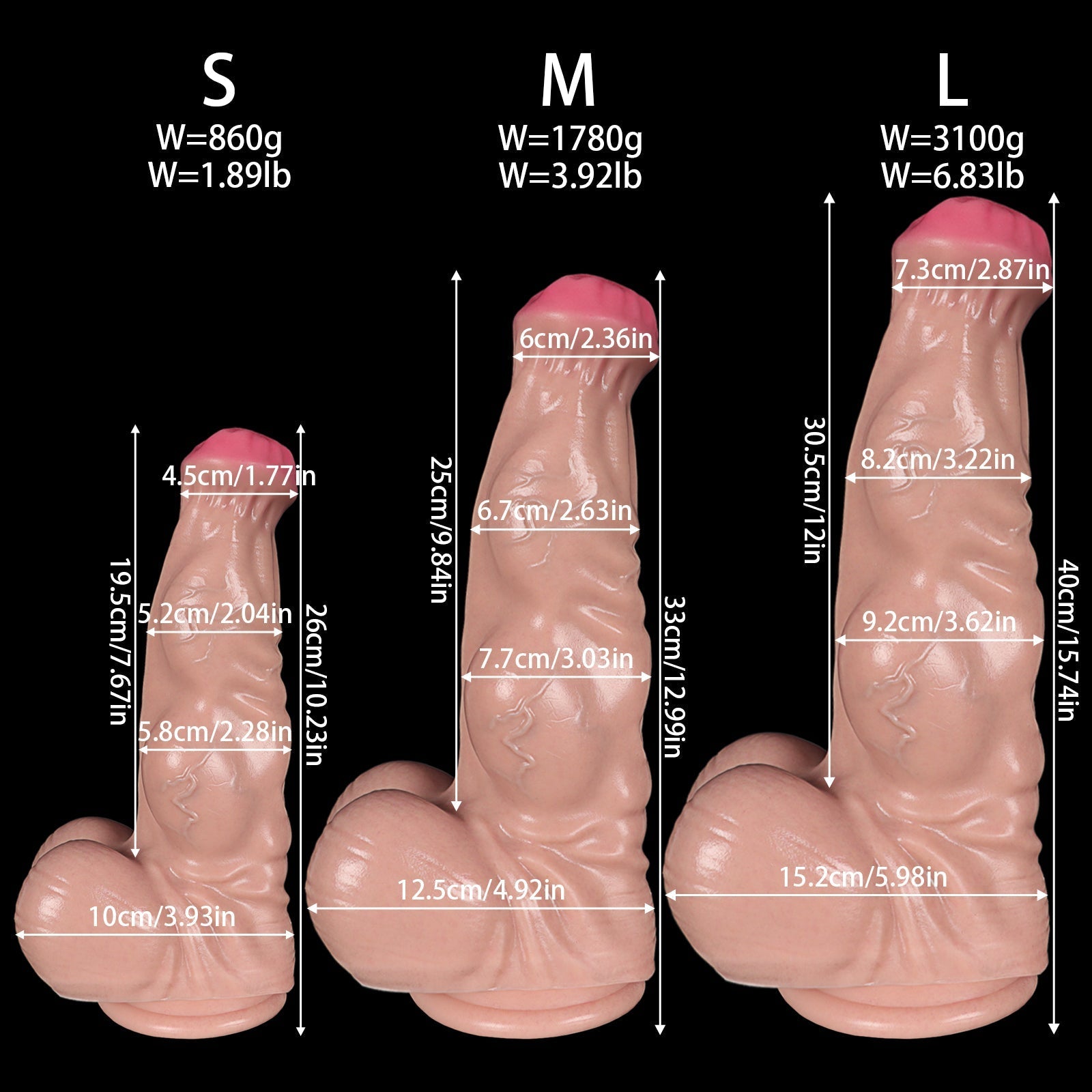 Huge Fantasy Silicone Dildo with Suction Cup - Tarisss Sex Toy Store