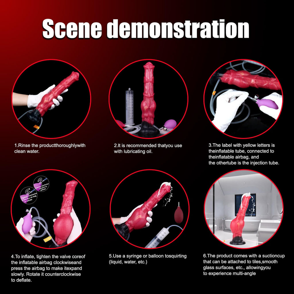 Hydronir 11 Inch Horse Squirt Dildo with Inflatable Knot - Tarisss Sex Toy Store