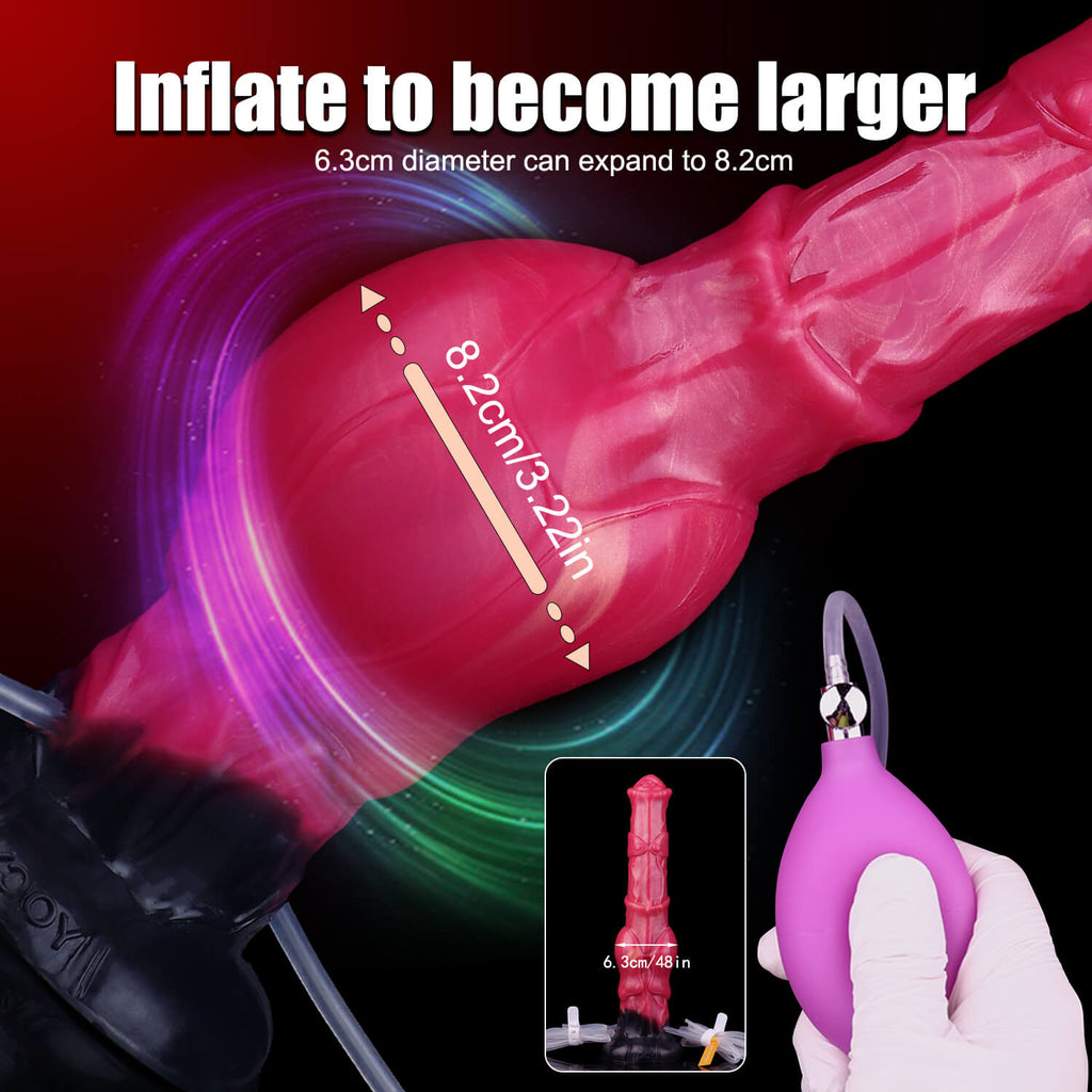Hydronir 11 Inch Horse Squirt Dildo with Inflatable Knot - Tarisss Sex Toy Store