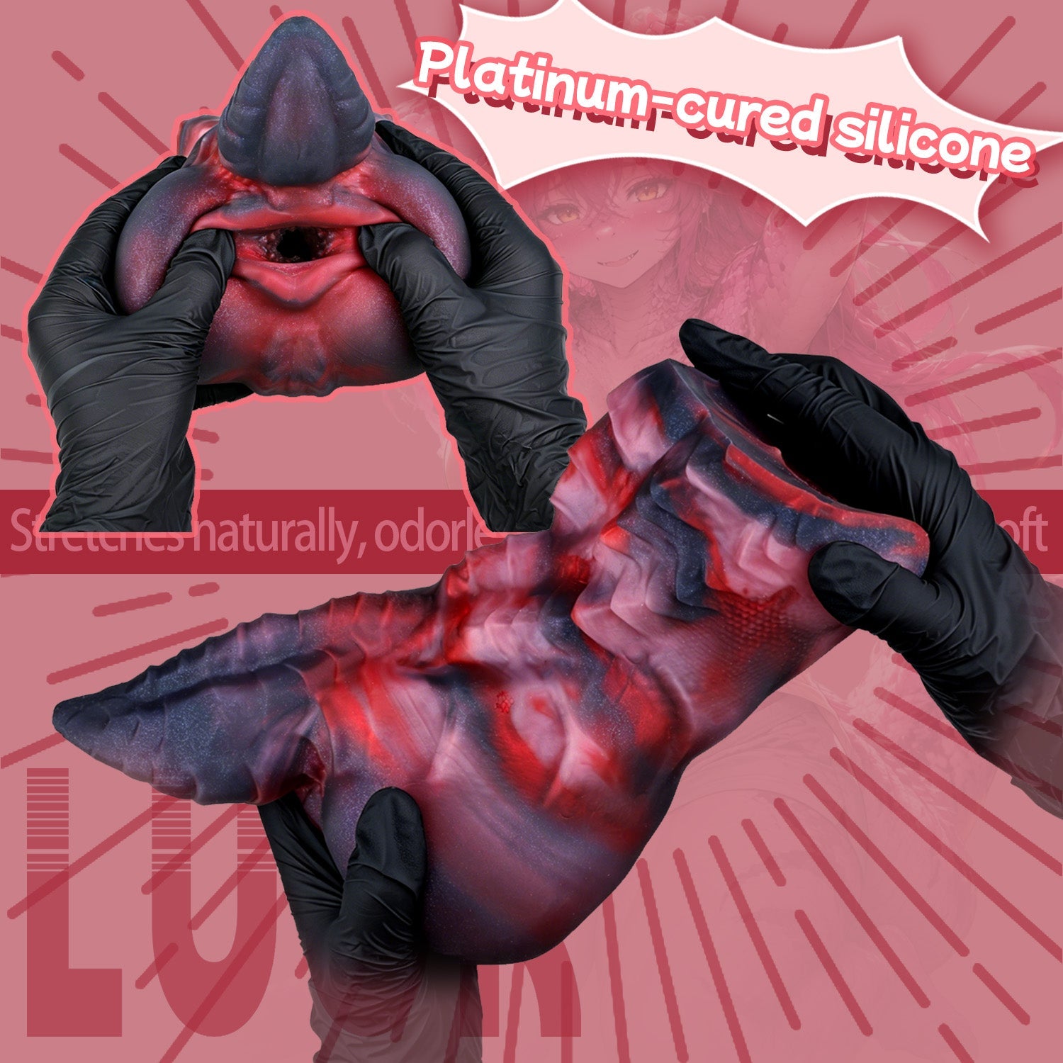 Scarlet-Scaled T-Rex Dragon Pocket Pussy – Fantasy Beast Sex Doll for Male Sex Toys