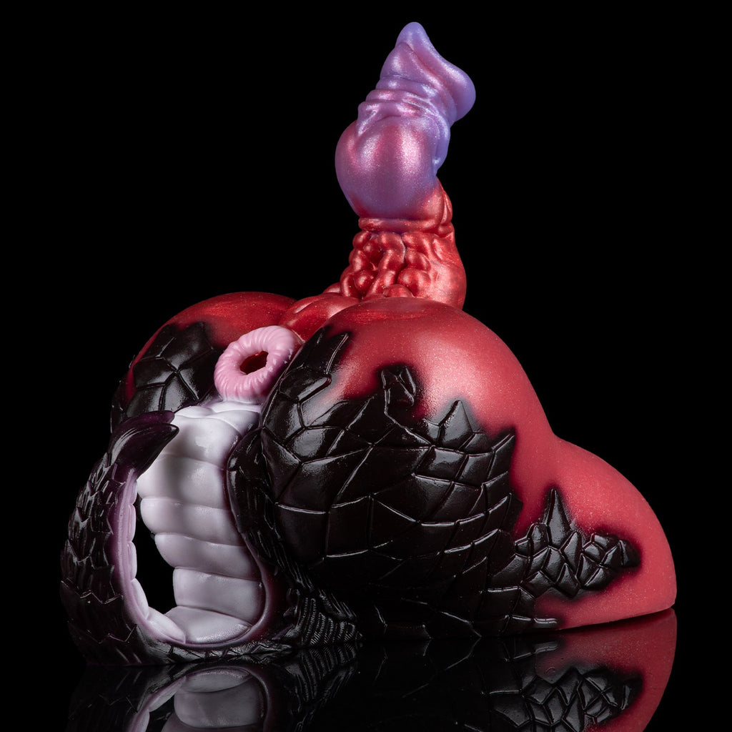 Dual-Channel Silicone Pocket Pussy & Dog Dildo — Alien Beast Silicone Couple Sex Toy