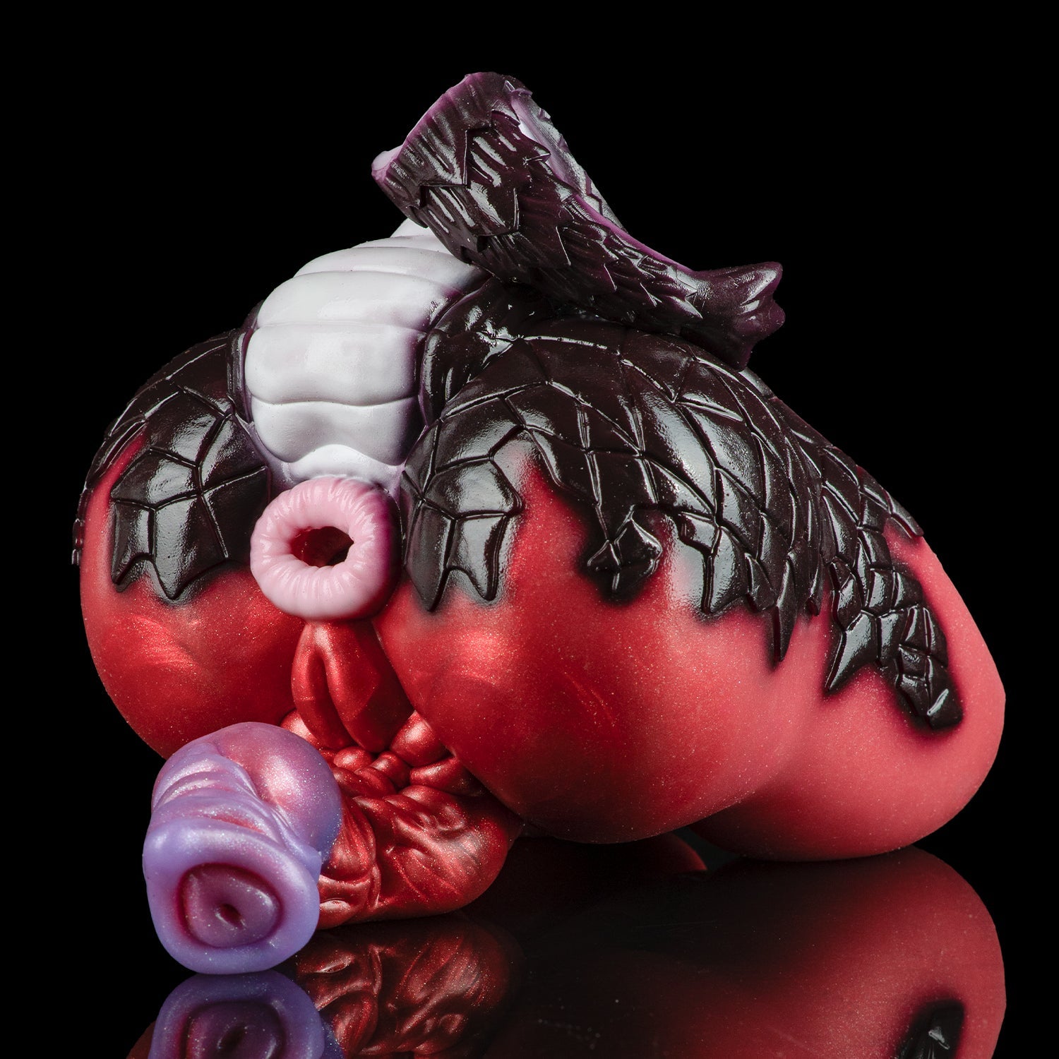 Dual-Channel Silicone Pocket Pussy & Dog Dildo — Alien Beast Silicone Couple Sex Toy