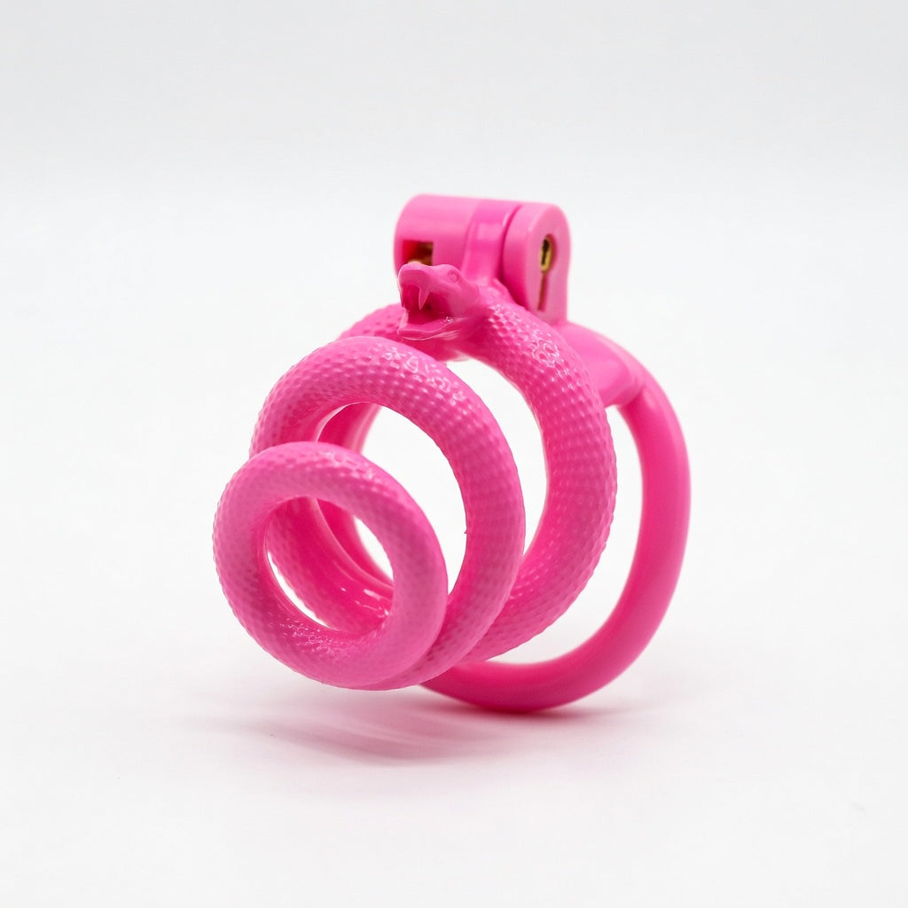 Snake-Shaped Resin Chastity Cage – Spiral Wrap Design | Lightweight, Breathable & Secure Fit