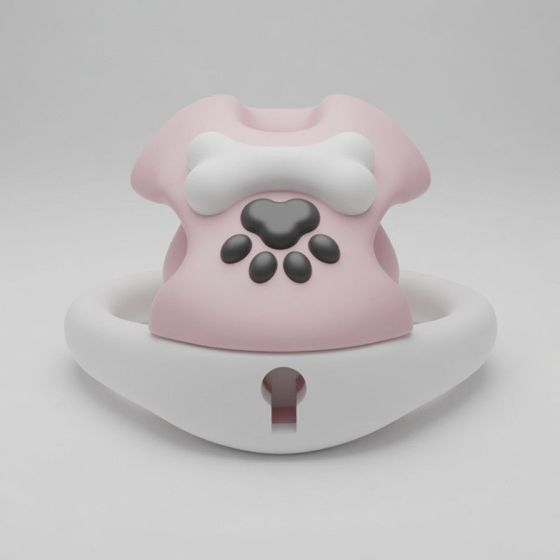 Cute Pink Paw Bone Chastity Cage for Men | Kawaii Pet Play Lock Device