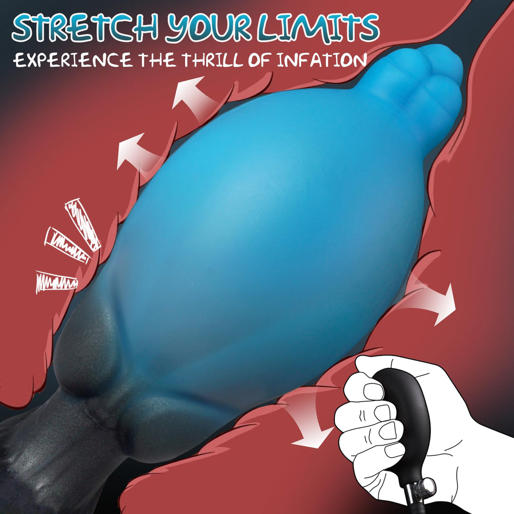 Inflatable Silicone Prostate Massager with Pump