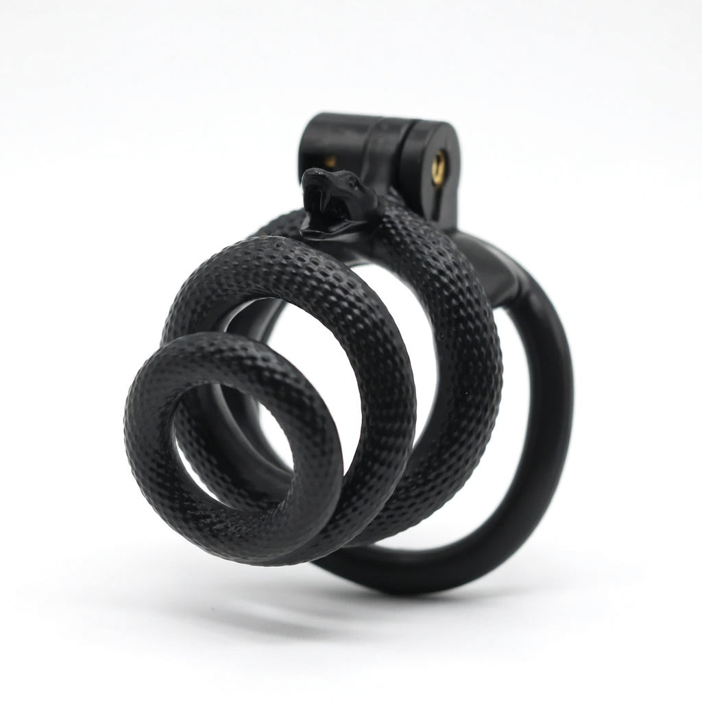 Snake-Shaped Resin Chastity Cage – Spiral Wrap Design | Lightweight, Breathable & Secure Fit
