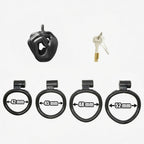 Black Hand Grip Resin Male Chastity Cage | Fist-Inspired BDSM Chastity Device | Lightweight Matte Restriction Lock | 42–52mm Adjustable Ring Fit