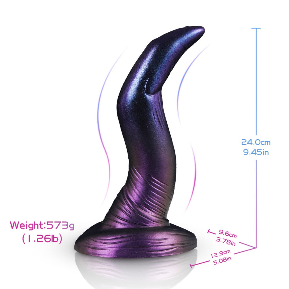 Domlust Deep Void Serpent – Curved Alien Fantasy Dildo | Premium Platinum Silicone | G-Spot & Prostate | Suction Cup
