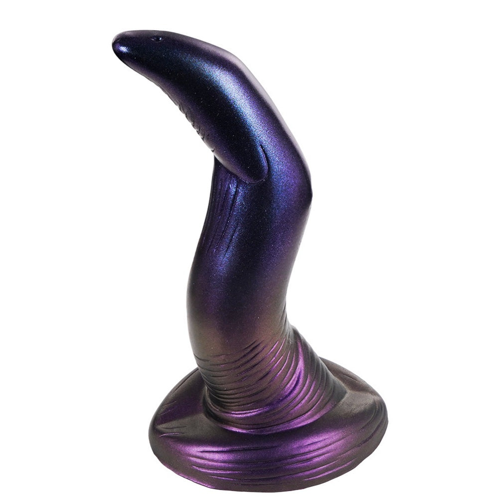Domlust Deep Void Serpent – Curved Alien Fantasy Dildo | Premium Platinum Silicone | G-Spot & Prostate | Suction Cup
