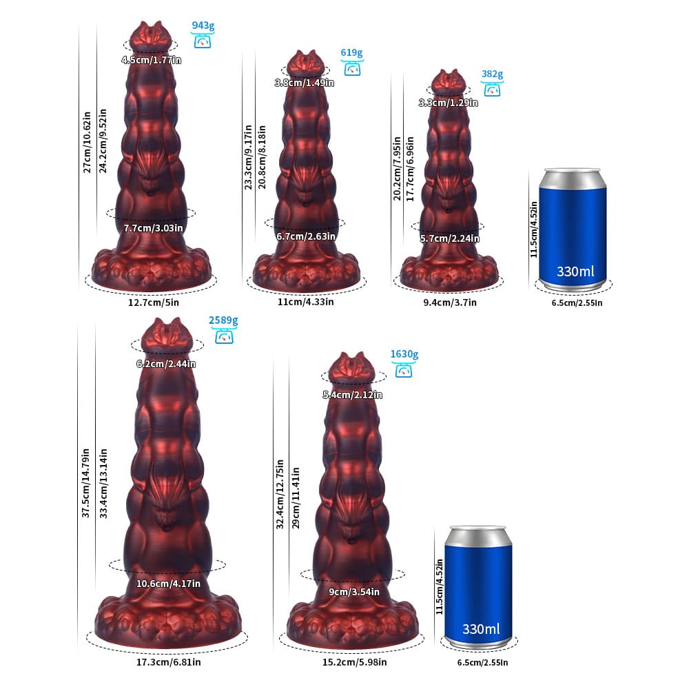 Infernal Beast - Monster Dildo - Fantasy Dildo - 5 Sizes