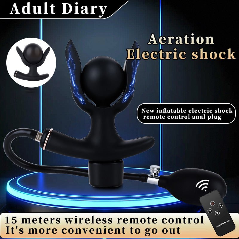 Inflatable Anal Plug with Electric Shock & Remote Control - Tarisss Sex Toy Store