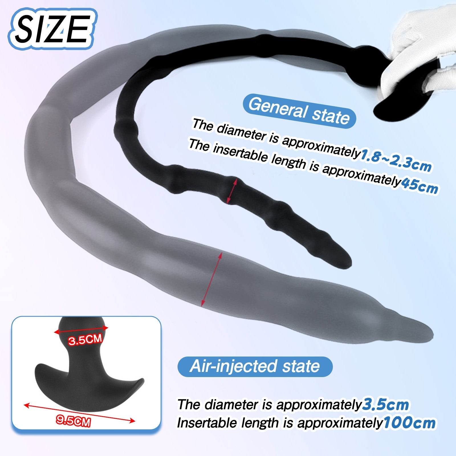 Inflatable Flexible Dildo - Tarisss Sex Toy Store