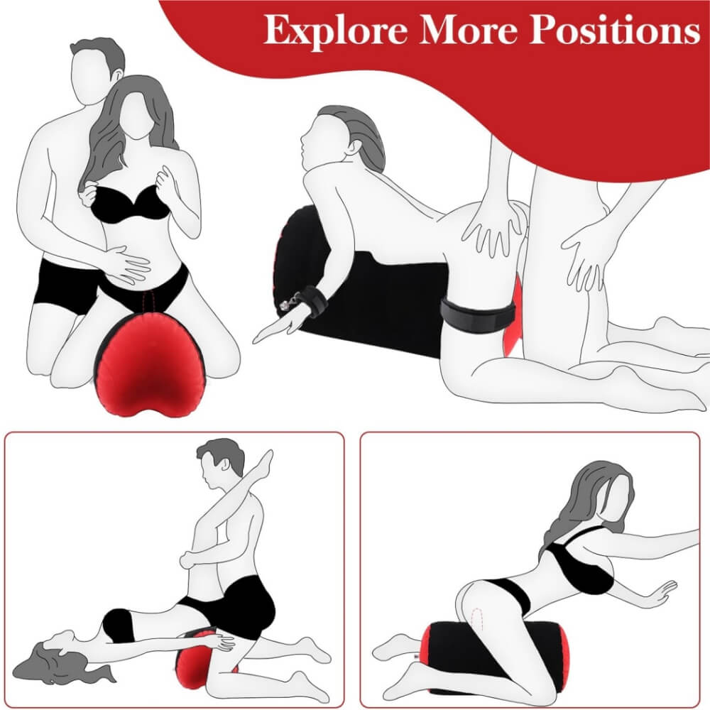 Inflatable Heart - shaped Sex Pillow - Tarisss Sex Toy Store