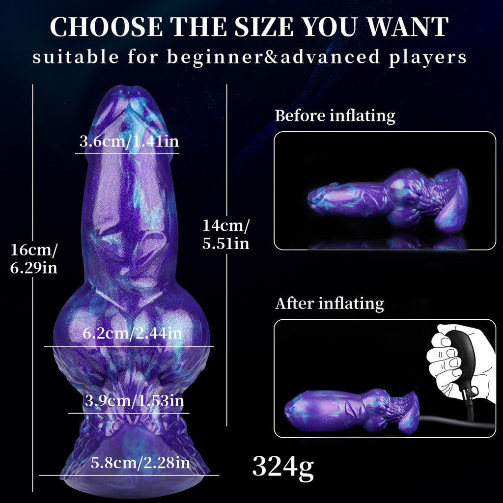 Inflatable Liquid Silicone Fantasy Plug with Wearable Hollow Design - Tarisss Sex Toy Store