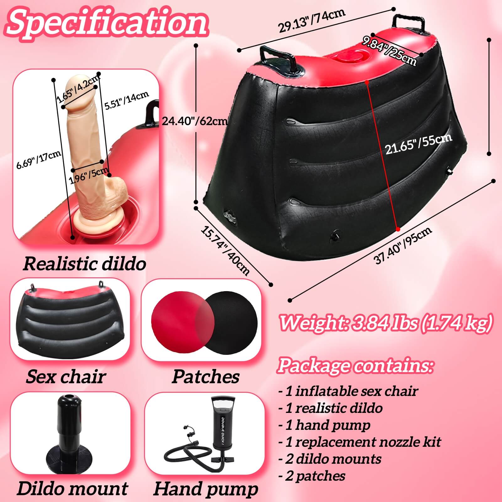 Inflatable Sex Cushion BDSM Bondage Chair - Tarisss Sex Toy Store