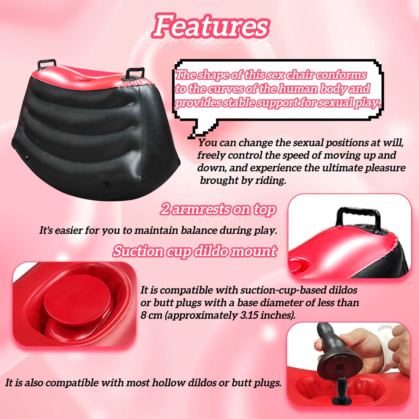 Inflatable Sex Cushion BDSM Bondage Chair - Tarisss Sex Toy Store