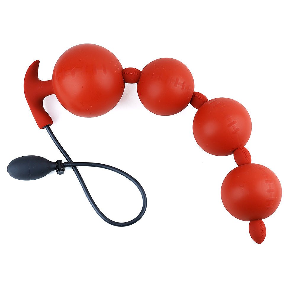Inflatable Silicone Anal Plug with Bulb Pump - Tarisss Sex Toy Store
