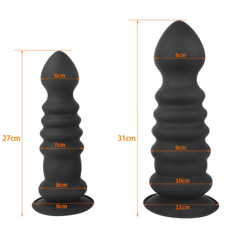 Inflatable Silicone Dildo with Textured Shaft & Strong Suction Base - Tarisss Sex Toy Store