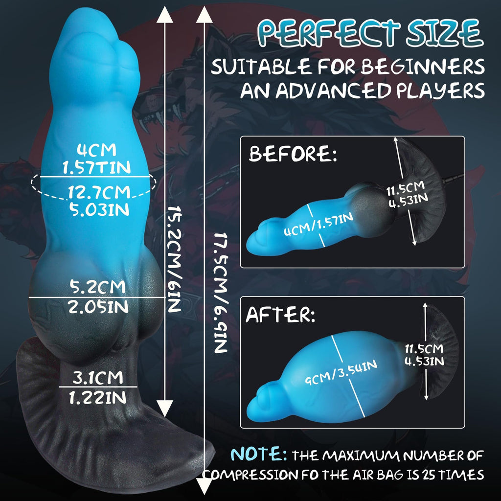 Inflatable Silicone Prostate Massager with Pump - Tarisss Sex Toy Store