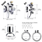Inverted Chastity Cage With Detachable Dildo – Adjustable Penis Lock